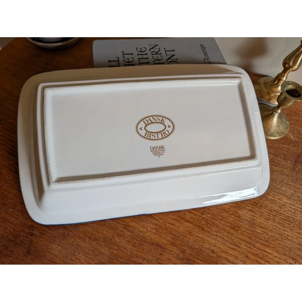 Dansk Bistro Maribo Blue Rectangular Baker Serving Dish Japan Vintage